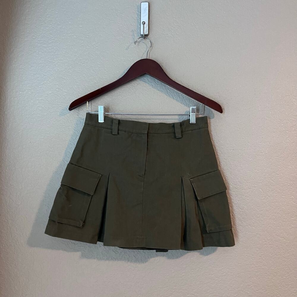 The Frankie Shop Audrey Pleated Pocket Cargo Utility Skirt Medium Cotton Mini - Picture 2 of 6
